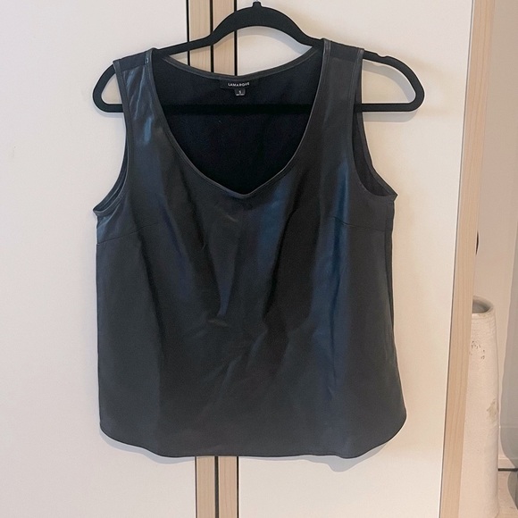 LAMARQUE Leather tank top - Picture 1 of 4